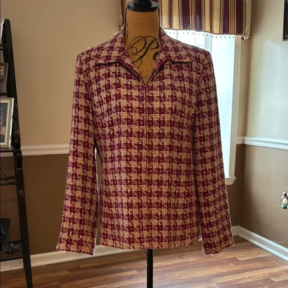 Sag Harbor size 12 pink lightweight zip up jacket